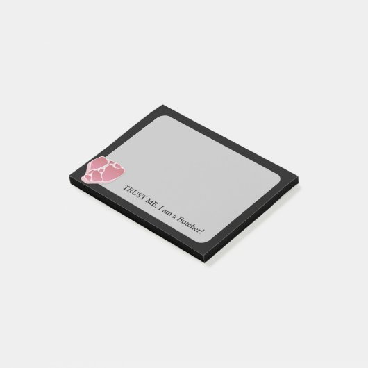 Butcher Post-IT notities op zwarte achtergrond Post-it® Notes (Schuin)