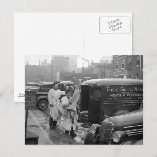 Butcher Shop Boys, 1938 Briefkaart (Voorkant / Achterkant)