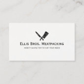 Butcher Shop Knife and Meat Cleaver Logo Visitekaartje (Voorkant)