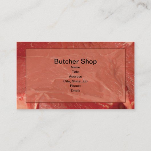 Butcher Shop Visitekaartjes (Voorkant)
