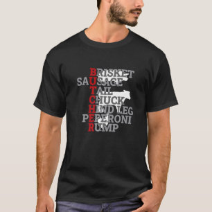 Butcher Slaughter Knife Varkensvlees Koe Butchers T-shirt