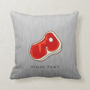 Butcher Steak, geborsteld voor metaal Kussen