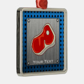 Butcher Steak, geborsteld voor metaal Metalen Ornament (Rechts)