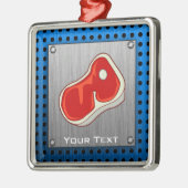 Butcher Steak, geborsteld voor metaal Metalen Ornament (Links)