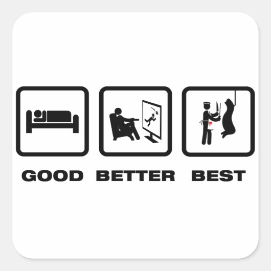 Butcher Vierkante Sticker (Voorkant)