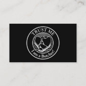 Butcher-visitekaartjes op zwarte achtergrond visitekaartje (Achterkant)