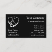 Butcher-visitekaartjes op zwarte achtergrond visitekaartje (Voorkant)