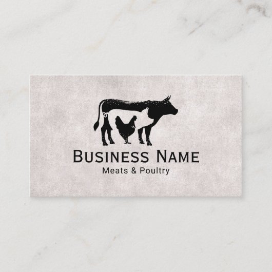 Butcher Winkelen  markt voor vlees en pluimvee Visitekaartje