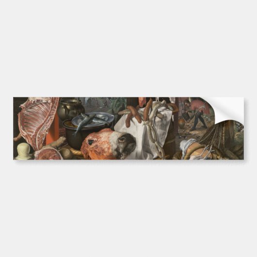 Butcher's Stall (van Pieter Aertsen) Bumpersticker (Voorkant)