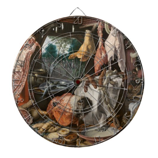 Butcher's Stall (van Pieter Aertsen) Dartbord (Voorkant)