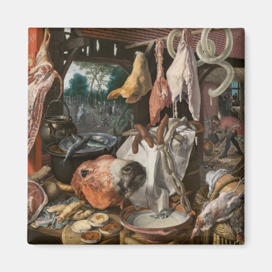 Butcher's Stall (van Pieter Aertsen) Magneet (Voorkant)