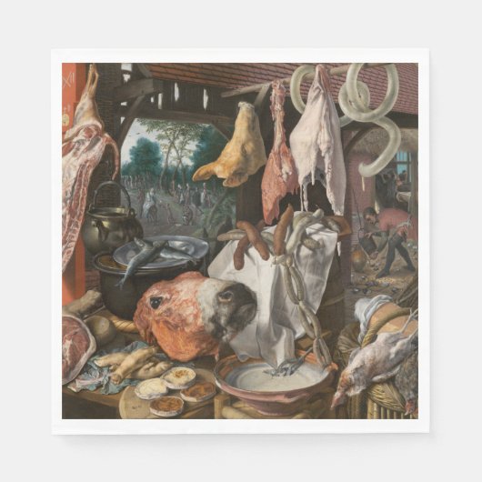 Butcher's Stall (van Pieter Aertsen) Servet (Voorkant)