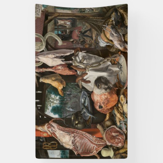 Butcher's Stall (van Pieter Aertsen) Spandoek (Verticaal)