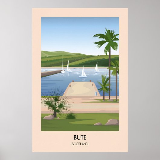 Bute Schotland Reisposter Poster (Voorkant)