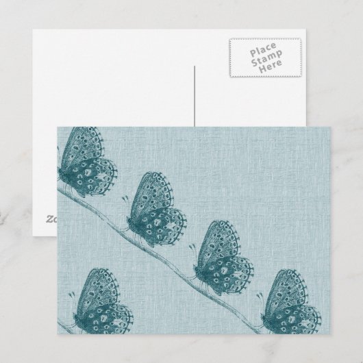 Buterflies Briefkaart (Voorkant / Achterkant)