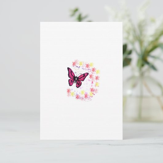 Buterfly Bedankkaart (Staand voorkant)