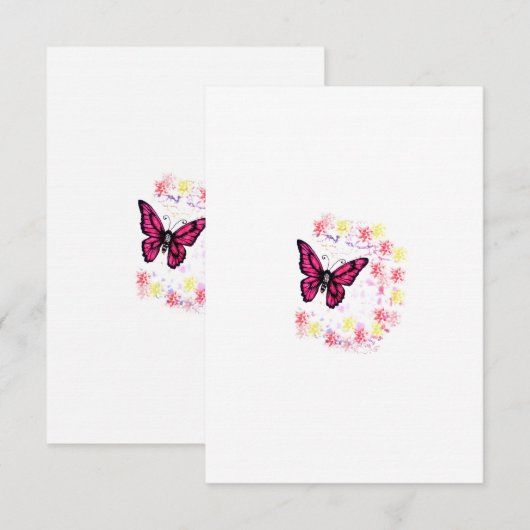 Buterfly Bedankkaart (Voorkant / Achterkant)