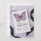 Butfu begin: Elegant Baby shower uitnodiging" Kaart (Voorkant)