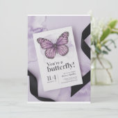 Butfu begin: Elegant Baby shower uitnodiging" Kaart (Staand voorkant)