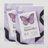 Butfu begin: Elegant Baby shower uitnodiging" Kaart (Voorkant / Achterkant)