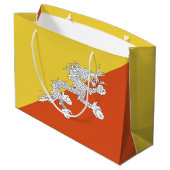 Buthaanse vlag groot cadeauzakje (Achterkant Gekanteld)