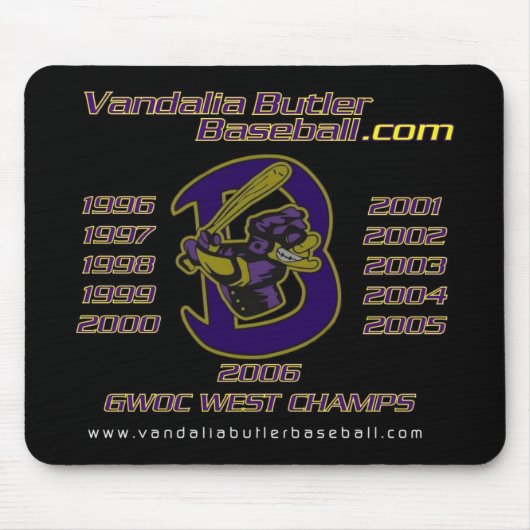 Butler Baseball Mousepad Muismat (Voorkant)