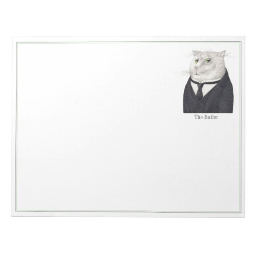 BUTLER CAT 11x8.5 Notitieblok (Voorkant)