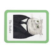 BUTLER CAT 3x4 flexibele magneet + tekst (Horizontaal)