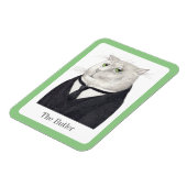 BUTLER CAT 3x4 flexibele magneet + tekst (Linkerzijde)
