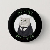 BUTLER CAT Naam Tag Badge Pin Button III (Voorkant)