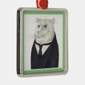 BUTLER CAT Premium Square Ornament (Rechts)