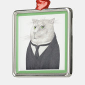 BUTLER CAT Premium Square Ornament (Links)