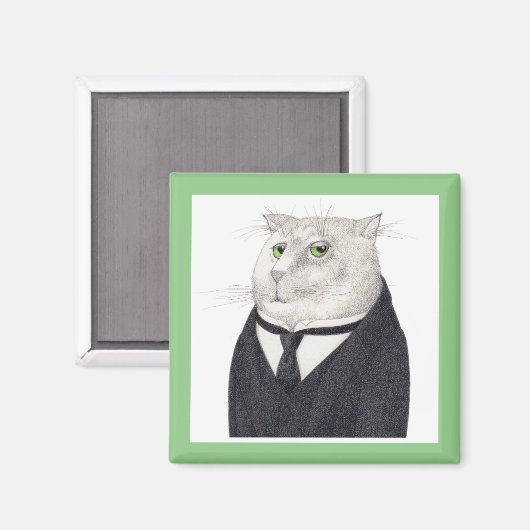 BUTLER CAT Square Magnet (Voorkant / Achterkant)