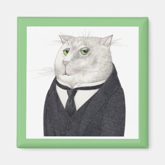 BUTLER CAT Square Magnet (Voorkant)