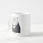 BUTLER CAT Witte Mok + Tekst (Voorkant links)