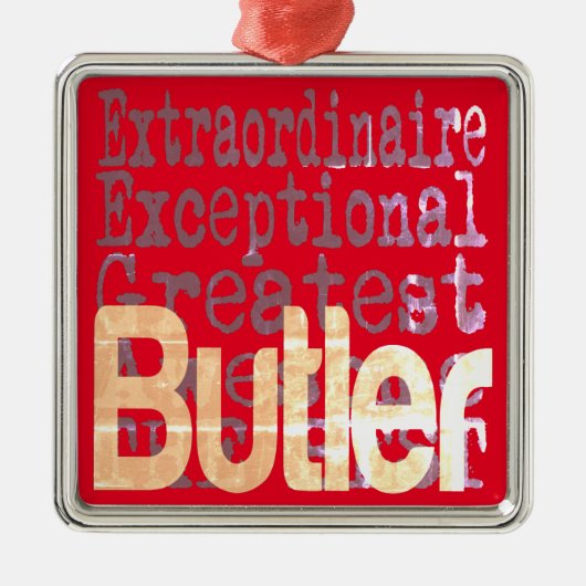 Butler Extraordinaire Metalen Ornament (Voorkant)