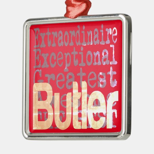 Butler Extraordinaire Metalen Ornament (Links)
