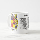 Butler familie Crest op een mok (Voorkant links)