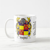 Butler familie Crest op een mok (Links)