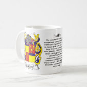 Butler Family Coat of Arms Mok (Voorkant links)