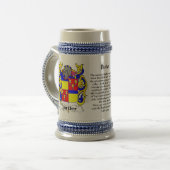 Butler Family Crest Ceramic Stein Bierpul (Voorkant links)