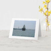 Butler Flats Lighthouse, New Bedford Greeting Card Kaart (Gele Bloem)