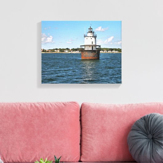 Butler Flats Vuurtoren, MA Ingewikkeld Canvas Afdruk (Insitu (Woonkamer))