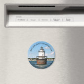 Butler Flats vuurtoren Massachusetts Round Magnet (Insitu (Vaatwasser))