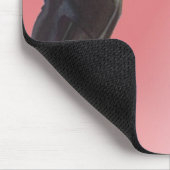 butler in een smoking serveert wijn op dienblad muismat (Hoek)