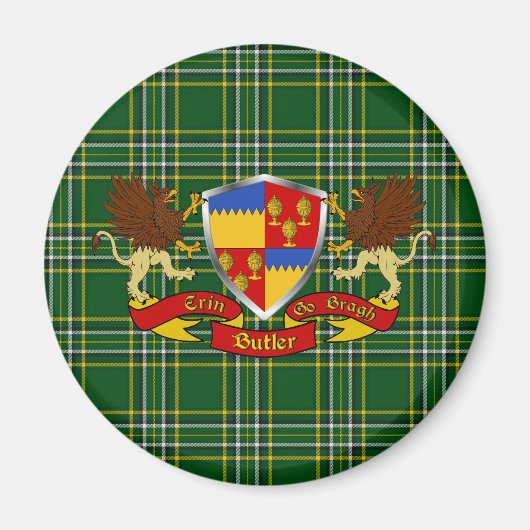 Butler Irish Coat of Arms Magnets Magneet (Voorkant)