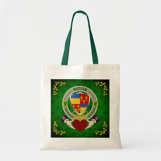 Butler Irish Shield & Claddagh Personalized Tote Bag (Voorkant)