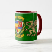 Butler Irish Shield & Griffins Personalized Mok (Voorkant rechts)