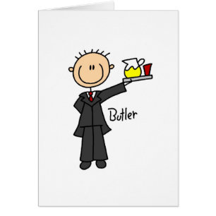 Butler Stick Figuur Card