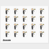 Butler Stickfiguur Sticker (Vel)